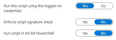 Proactive Remediation Configuration